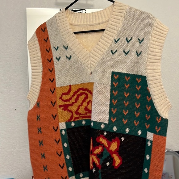 Patchwork sweater vest thick - Picture 1 of 3